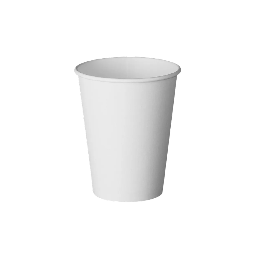 VASO DE 12 ONZ BLANCO SIN DISEÑO - 25 UNIDADES